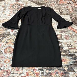 Donna Morgan Black All Occasions Bell Sleeve Dress sz 6